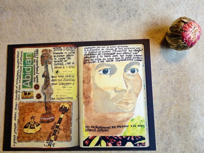 Carnet de voyage de Côte d'Ivoire par l'artiste Antonia Neyrins