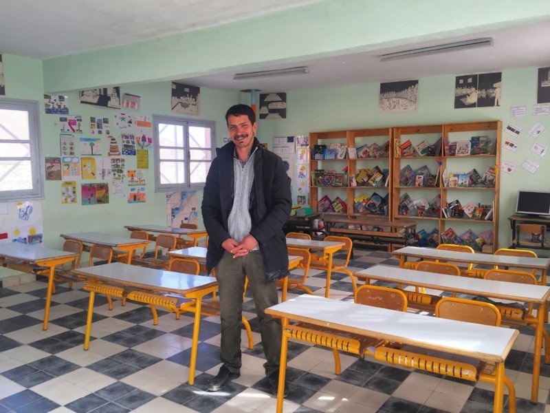 Dans la classe de Mohammed Talha à Aït Haddou - Le Haut-Atlas marocain en compagnie de l'association "Rencontres d'Aït Aïssa"