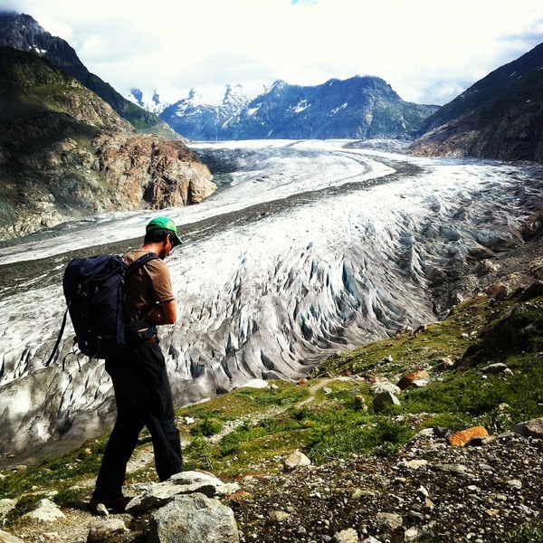 Début de la rando sur le Glacier d'Aletsch - Valais, Suisse