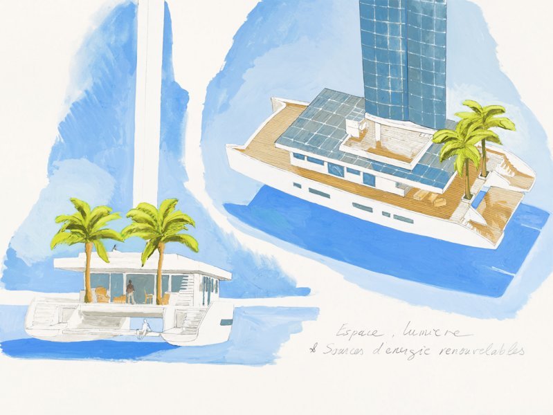 Espace Lumière et sources d'énergies renouvelable, Bateau atelier de Titouan Lamazou, 2017s