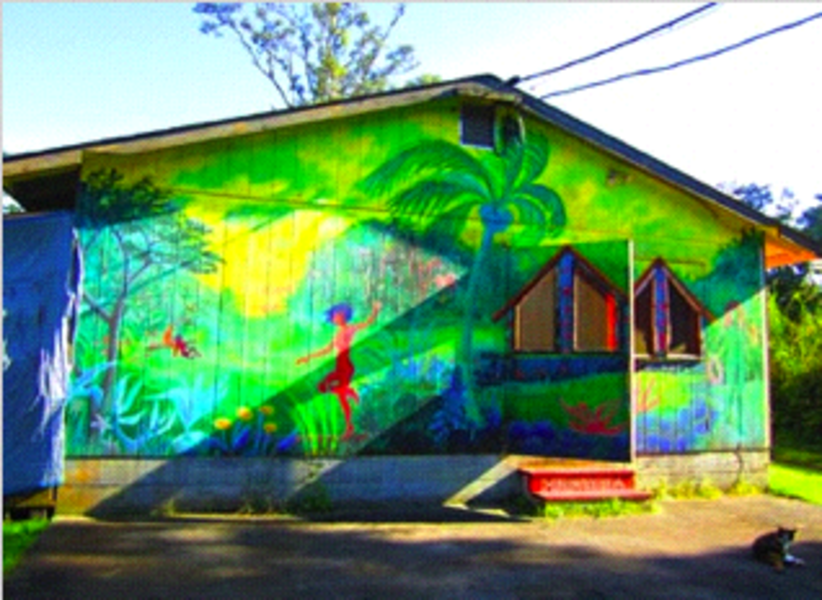 Façade colorée, Hedonisia Hawaii, Pahoa - Etats-Unis