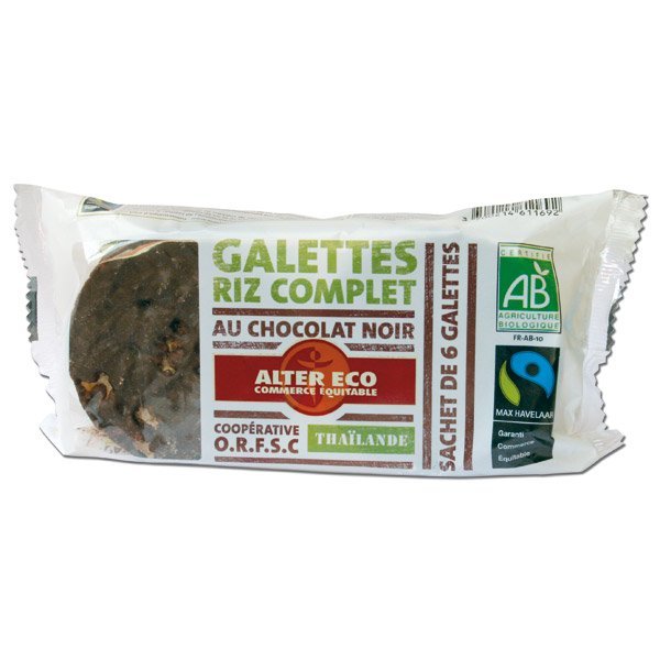 Galettes de riz complet au chocolat noir Alter Eco