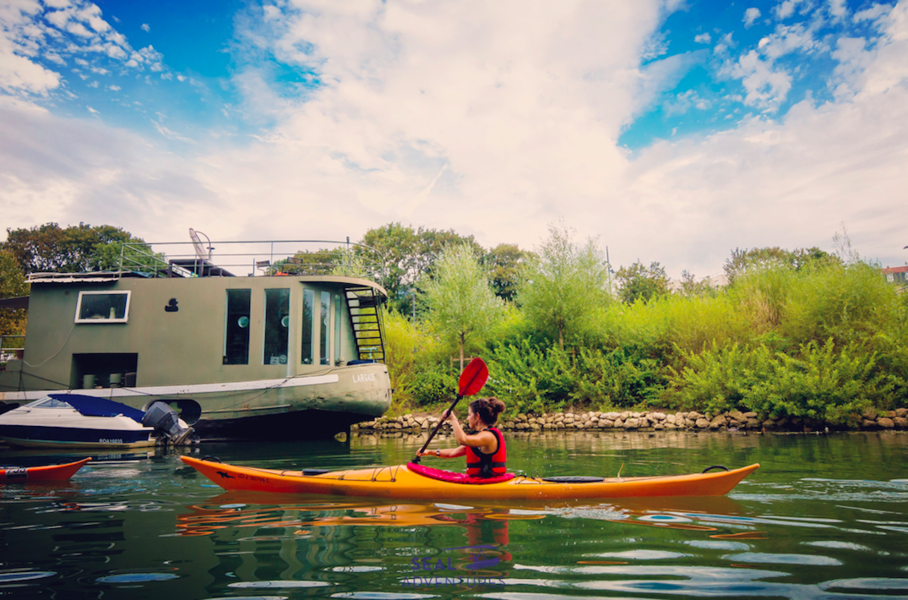 Kayak sur la Seine autour de l'île Saint-Germain en compagnie de Seal Adventures