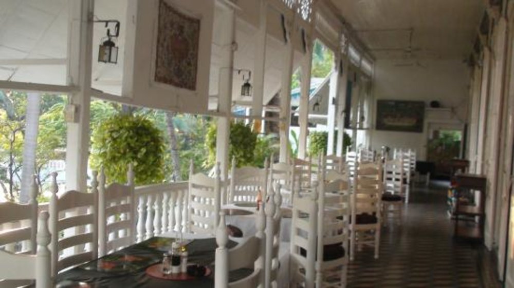 La galerie-restaurant de l'hôtel Oloffson - Port-au-Prince, Haïti