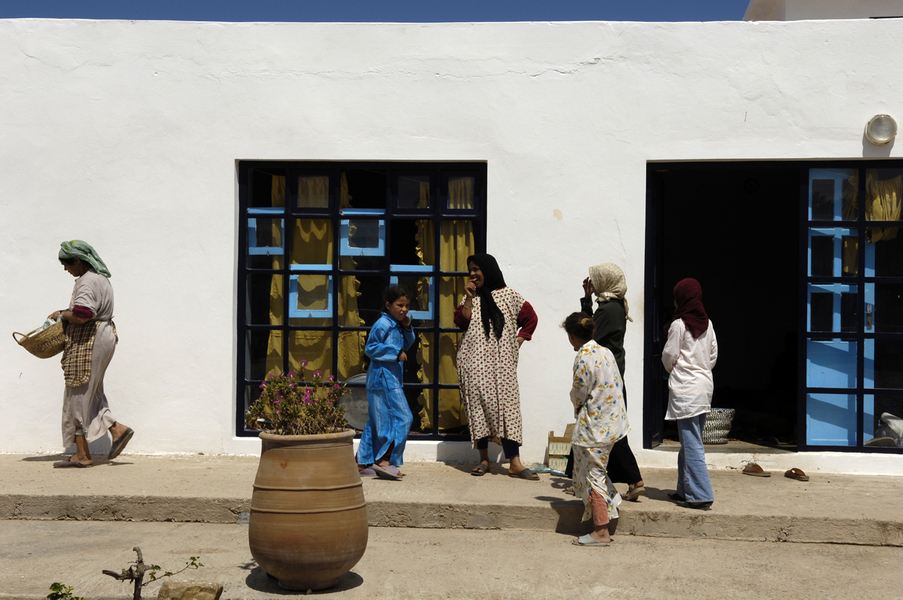 La vie locale près de l'arganeraie, Coopérative Ajddigue, commune de Tidzi, Maroc