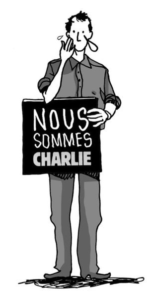 "Nous sommes Charlie", dessiné par Joël Alessandra pour "Le Républicain"