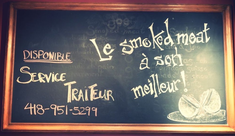 Restaurant "Joe Smoked Meat" au Canada, qui sert la typique viande fumée