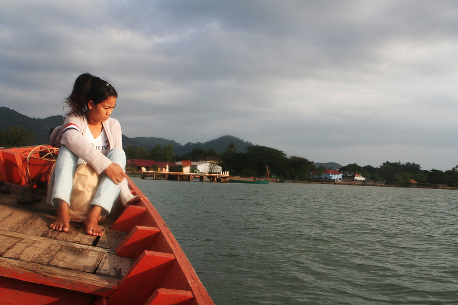 Retour de Koh Tonsay (l'île du Lapin) vers la ville de Kep