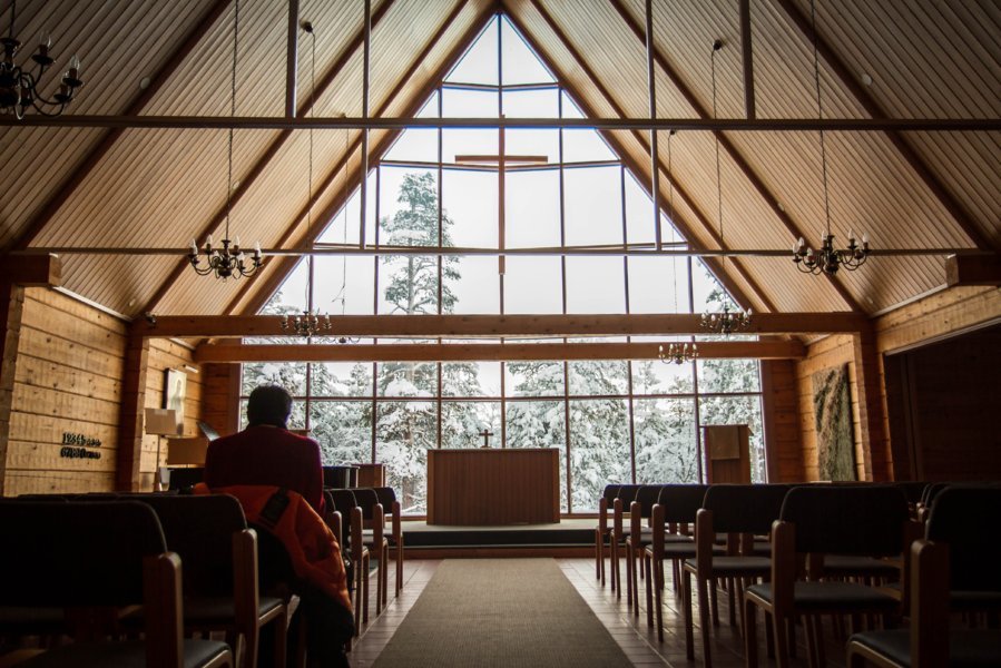 Saariselkä, le village le plus proche, et son église - Finlande