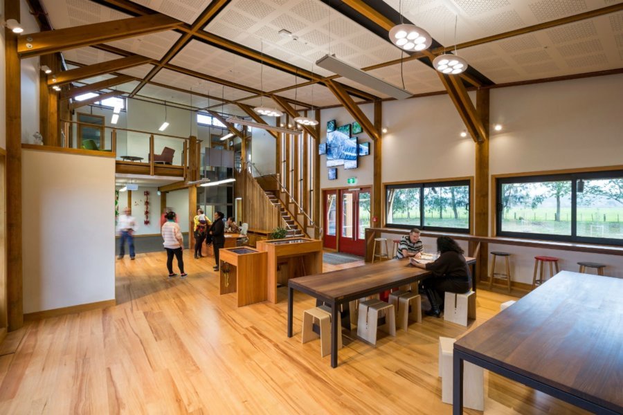 Te Kura Whare interior - Nouvelle-Zélande