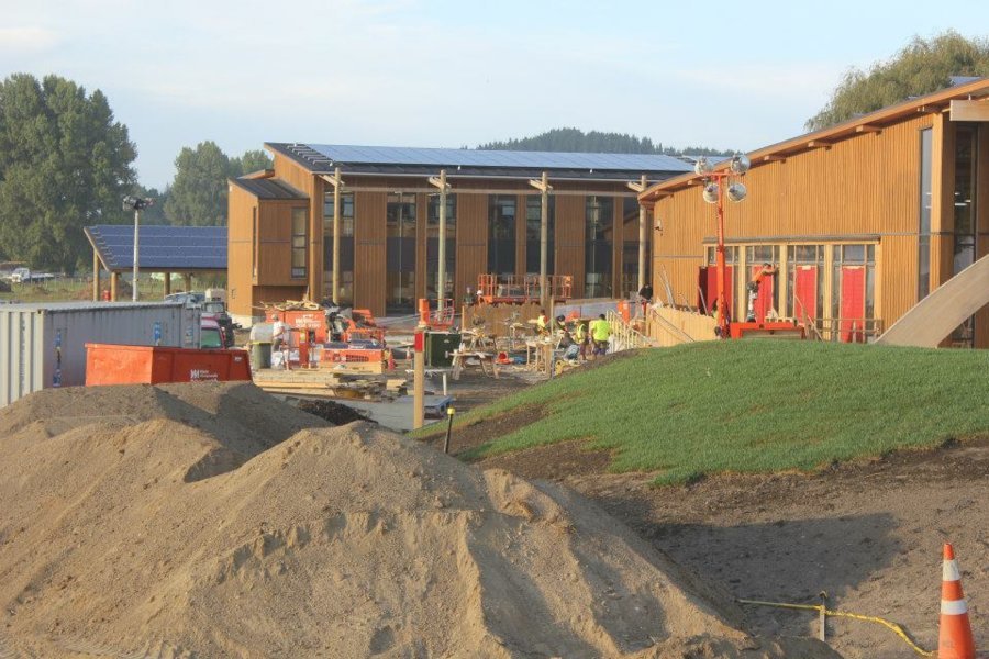 Te Kura Whare en construction - Nouvelle-Zélande