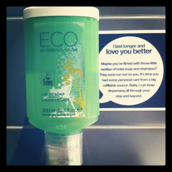 Un savon bio rechargeable pour se laver les mains, Conscious Hotel, Amsterdam - Pays-Bas