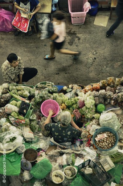Vendeuse de légume - Warorot Market - Chiang Mai, Thaïlande