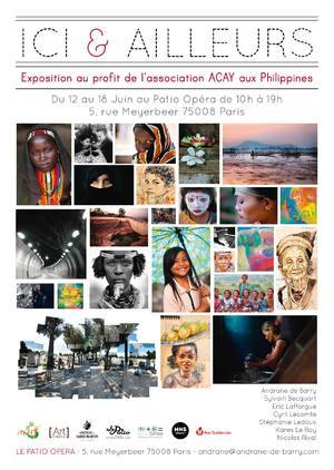 Affiche de l'expo "Ici & Ailleurs" au Patio Opéra à Paris