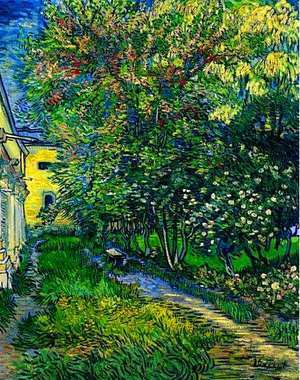 Le jardin de l'asile de St Remy par Van Gogh