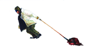 "Une saison de chasse en Alaska", dessin de Victor Gurrey